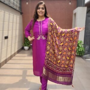 Party Wear Russian Silk Suit Set