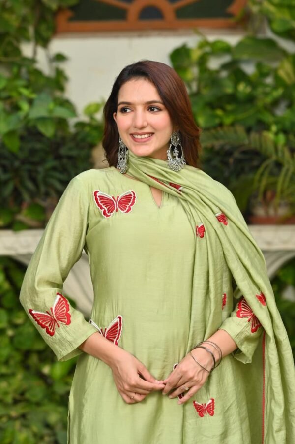 Mal Chanderi Farsi Salwar 3PC Set
