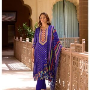 Russian Silk Bandhej 3PC Set