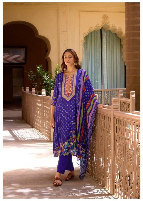 Russian Silk Bandhej 3PC Set
