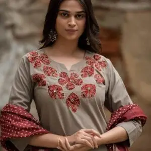 Cotton 3PC Set with Original Kalamkari