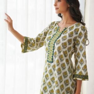 Floral Printed Cotton Suit Set