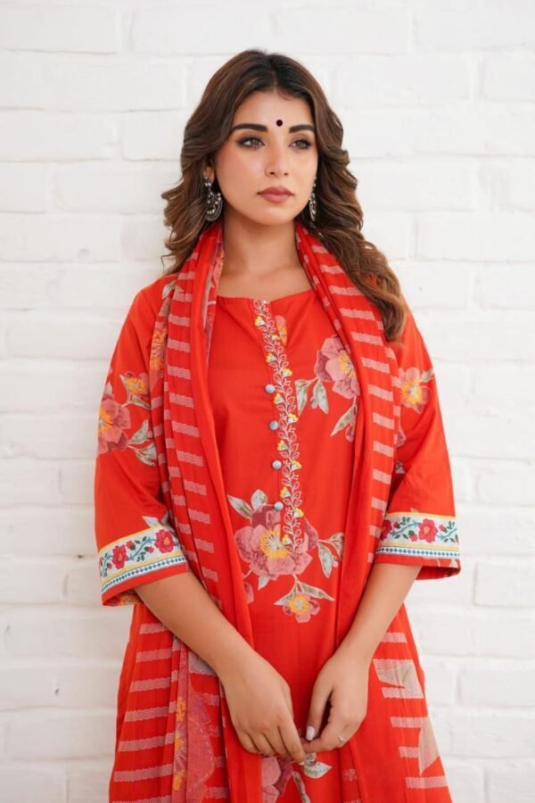 Striped Dupatta 3PC Ethnic Wear