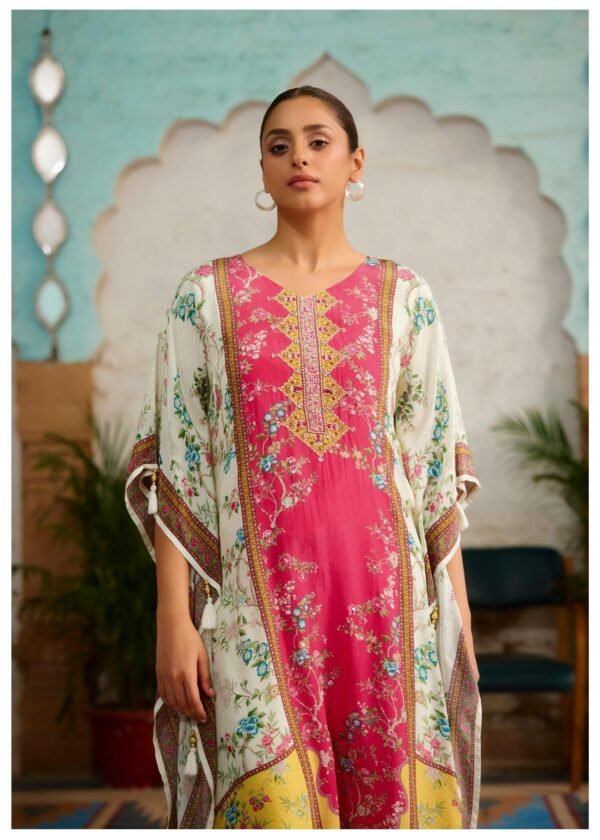 Natural Crepe Kaftan 2PC Set