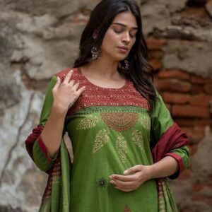 Handblock Print Cotton 3PC Suit Set