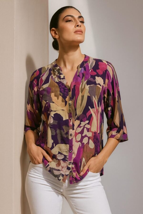 Natural Crepe Tunic Tops
