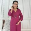 Cotton 2PC Set with Mirror Work
