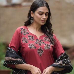 Cotton 3PC Set with Original Kalamkari