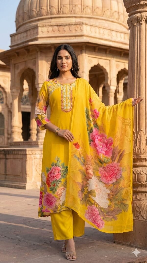 Crepe A-Line 3PC Suit Set