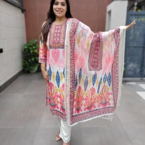 Ikkat Print 3PC Suit Set