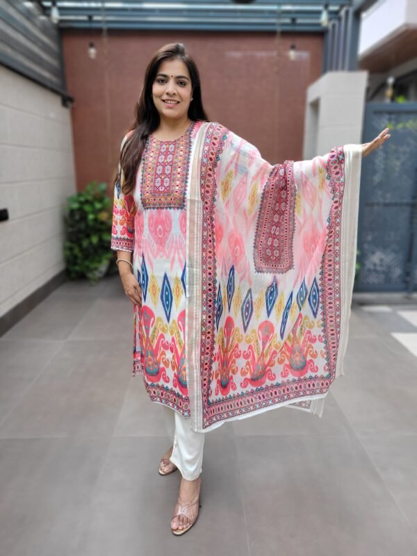 Ikkat Print 3PC Suit Set