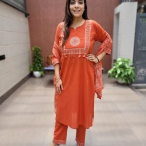Cotton 3PC Set with Handwork