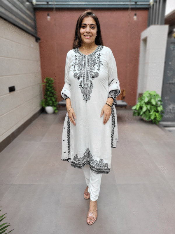 Pure Muslin Suit with Cotton Lining