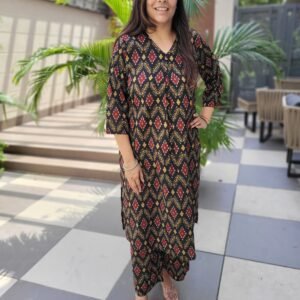 Cotton 2PC Set with Ikkat Print