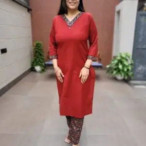 Ajrakh 2PC Set in Cotton Flex