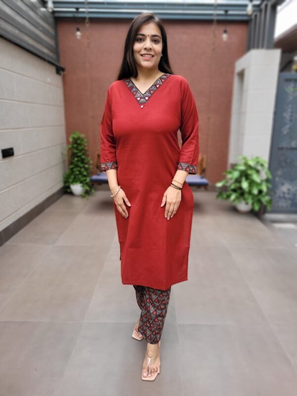 Ajrakh 2PC Set in Cotton Flex