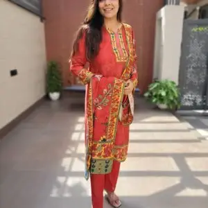 Pure Muslin with Bead Work