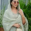 Partywear Suit Set with Divider Bottom