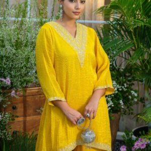 Co-ord Set with Zari Embroidery