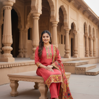 Pure Muslin with Bead Work