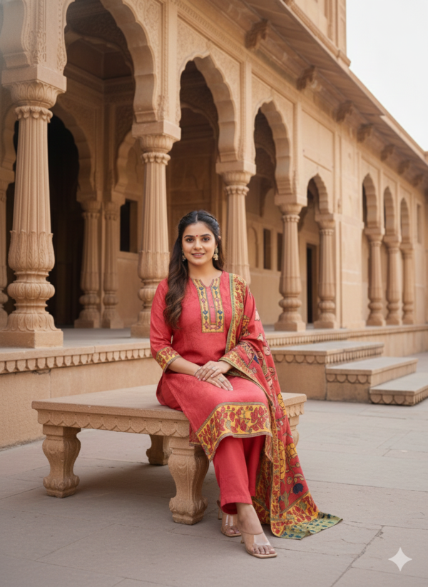 Pure Muslin with Bead Work