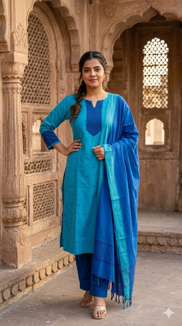 Handloom Cotton 3PC Suit Set