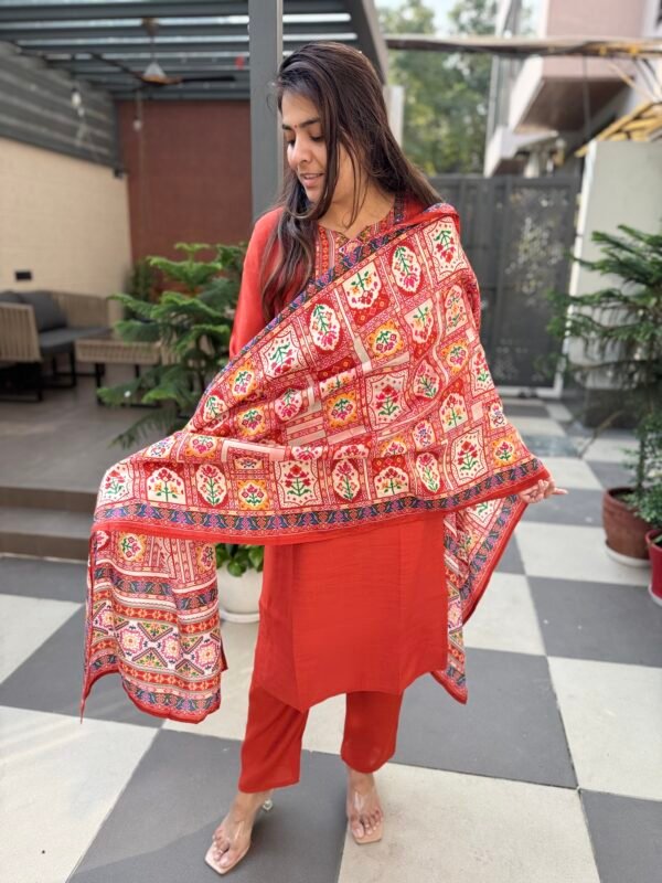 Modal Slub Patola 3PC Suit Set