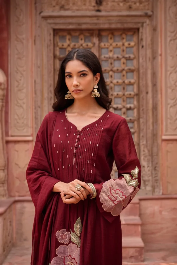Mul Chanderi Suit Set