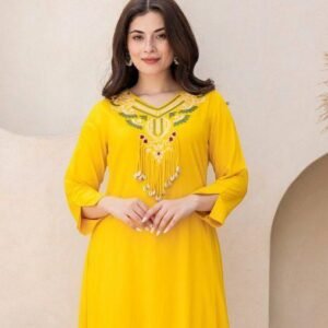 2PC Set with Embroidered Yoke