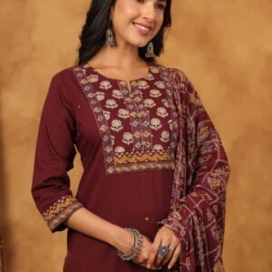 Cotton 3PC Set with Zari
