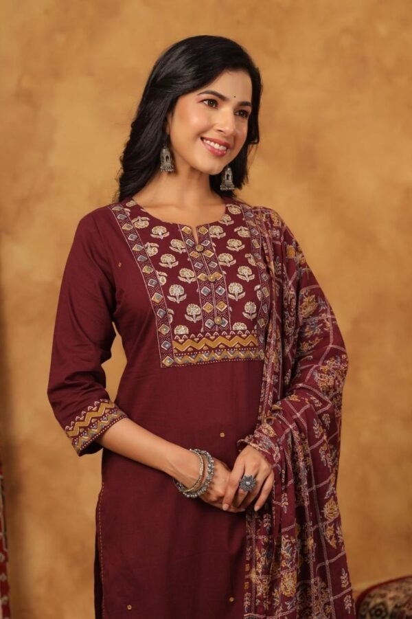 Cotton 3PC Set with Zari