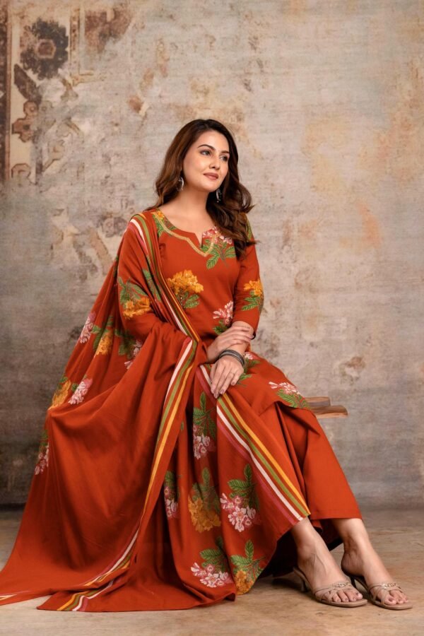 Short Kurta & Divider 3PC Set