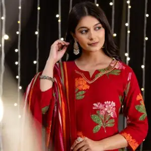 Short Kurta & Divider 3PC Set