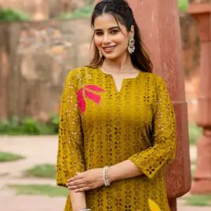 Chikankari Schifli Palazzo Set