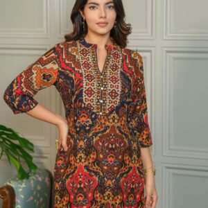 Rayon Co-Ord Set with Thread Work