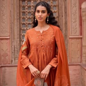 Mul Chanderi Suit Set