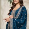 Embroidered Gown and Matching Dupatta