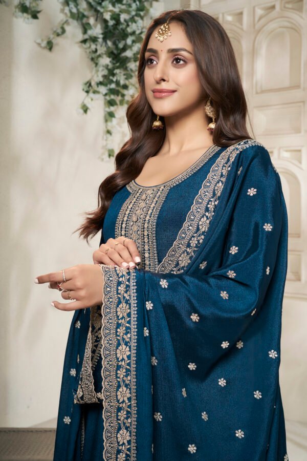 Embroidered Gown and Matching Dupatta