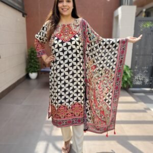 Crepe 3PC Suit Set with Handwork