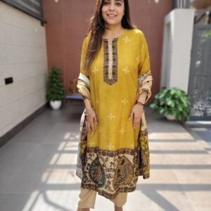 3PC Suit Set in Pure Muslin