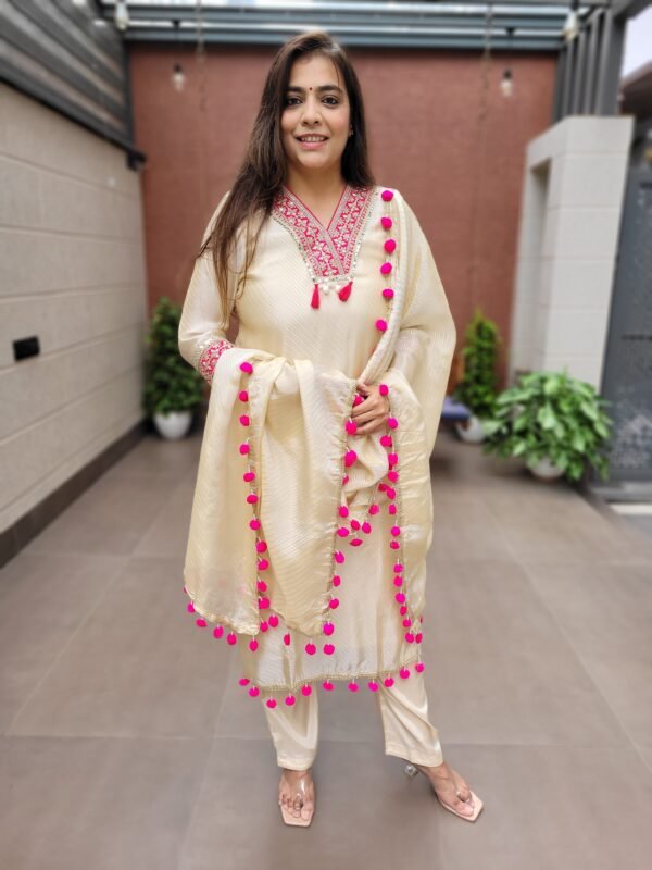 3PC Suit Set in Tissue Shimmer