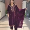 Suit Set with Full Velvet Dupatta