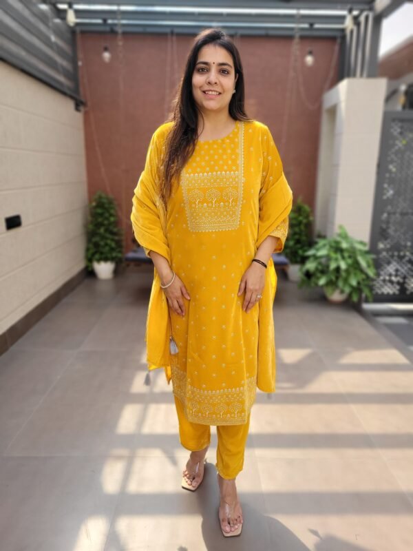 Premium Print Velvet Suit Set