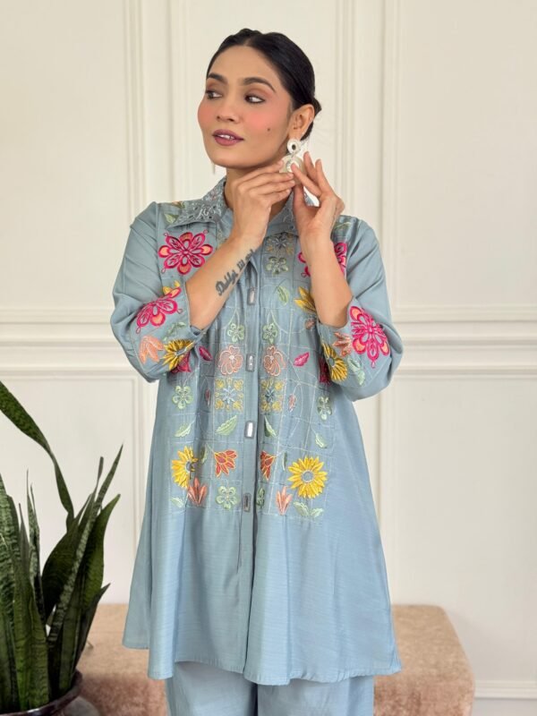 Roman Co-ord Set with Bowring Work