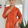 Glass Roman Embroidered