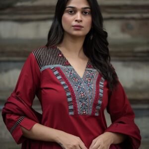 Ajrakh 3PC Suit Set in Cotton