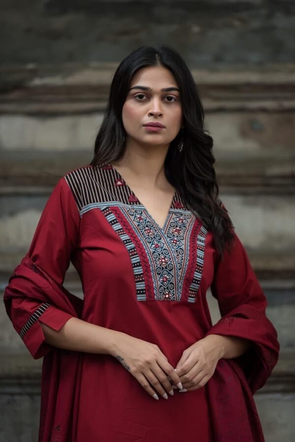 Ajrakh 3PC Suit Set in Cotton