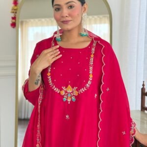 Mal Chanderi Partywear 3PC Suit Set