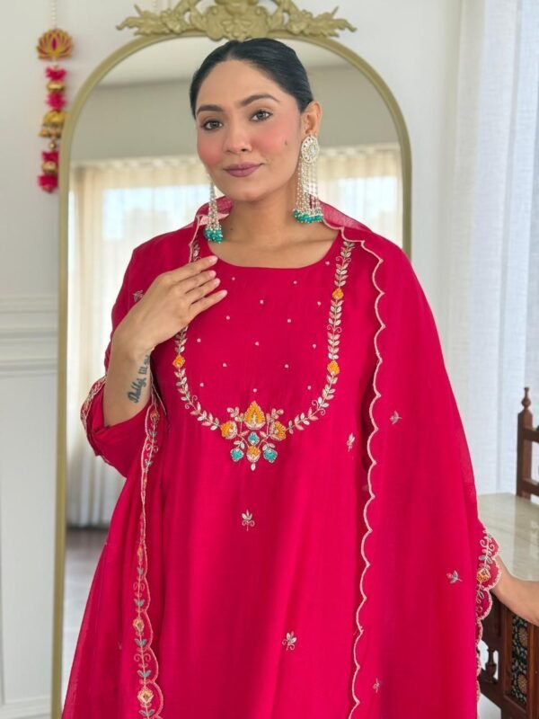 Mal Chanderi Partywear 3PC Suit Set