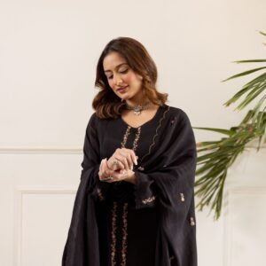 Mal Chanderi Embroidered Suit Set